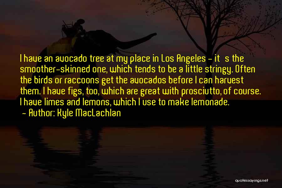 Kyle MacLachlan Quotes: I Have An Avocado Tree At My Place In Los Angeles - It's The Smoother-skinned One, Which Tends To Be