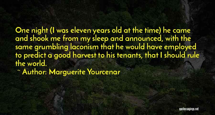 Marguerite Yourcenar Quotes: One Night (i Was Eleven Years Old At The Time) He Came And Shook Me From My Sleep And Announced,