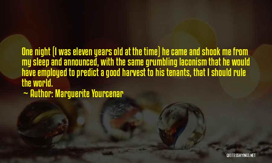 Marguerite Yourcenar Quotes: One Night (i Was Eleven Years Old At The Time) He Came And Shook Me From My Sleep And Announced,