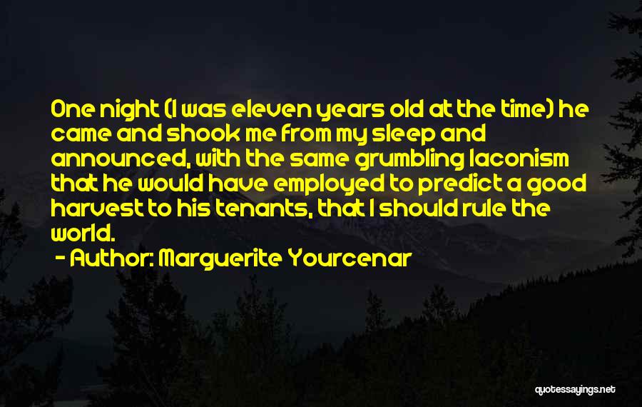 Marguerite Yourcenar Quotes: One Night (i Was Eleven Years Old At The Time) He Came And Shook Me From My Sleep And Announced,