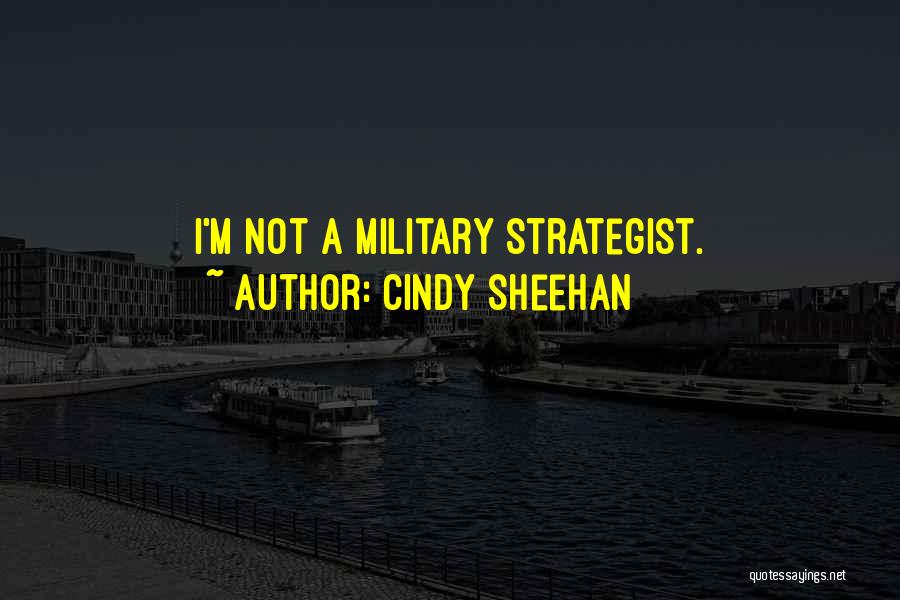Cindy Sheehan Quotes: I'm Not A Military Strategist.