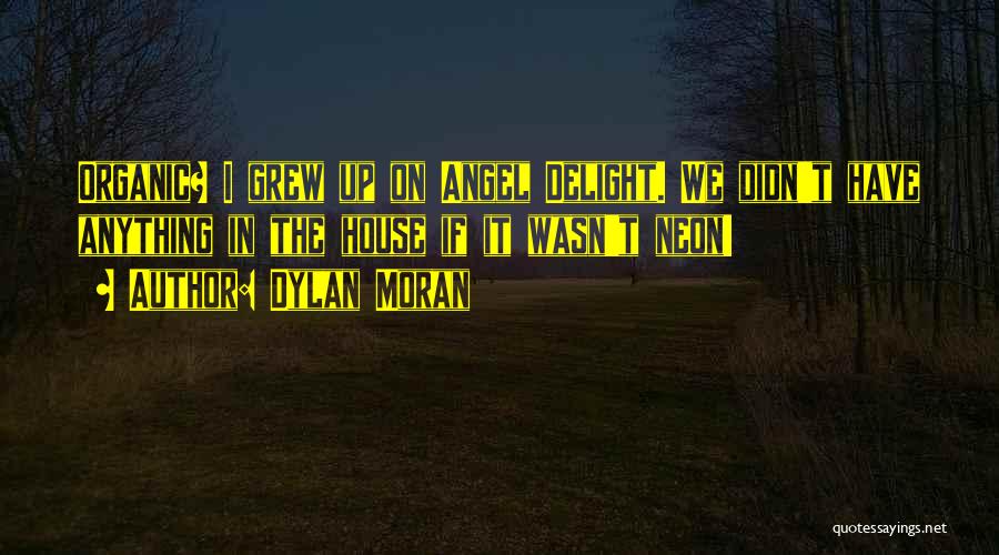 Dylan Moran Quotes: Organic? I Grew Up On Angel Delight. We Didn't Have Anything In The House If It Wasn't Neon!