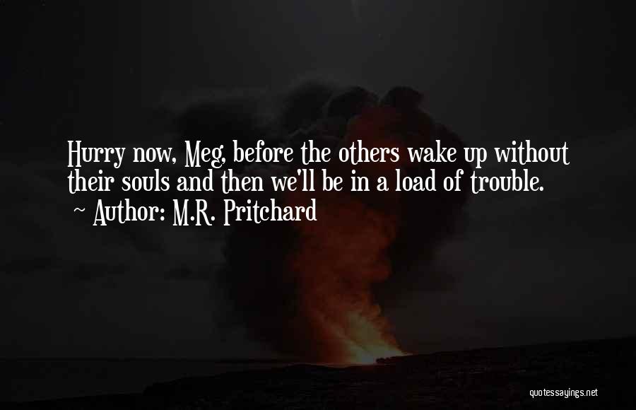 M.R. Pritchard Quotes: Hurry Now, Meg, Before The Others Wake Up Without Their Souls And Then We'll Be In A Load Of Trouble.