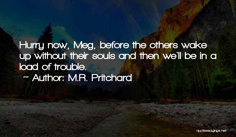M.R. Pritchard Quotes: Hurry Now, Meg, Before The Others Wake Up Without Their Souls And Then We'll Be In A Load Of Trouble.