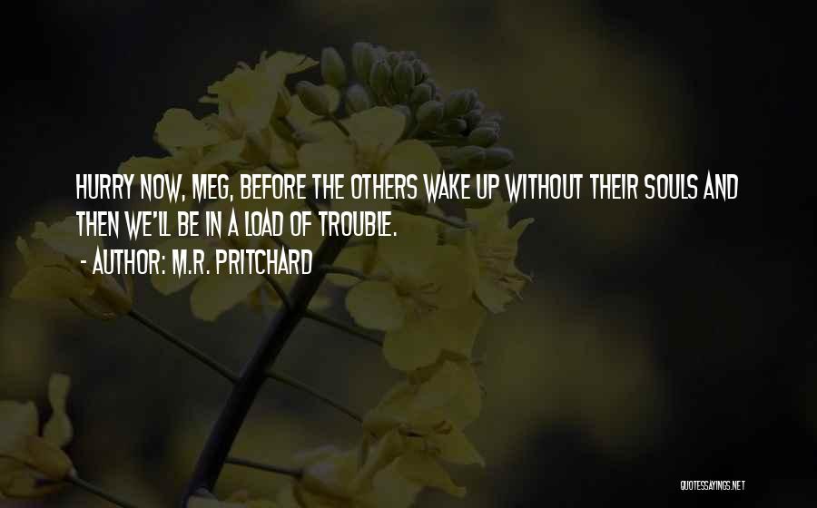 M.R. Pritchard Quotes: Hurry Now, Meg, Before The Others Wake Up Without Their Souls And Then We'll Be In A Load Of Trouble.