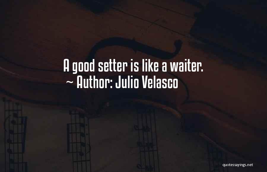 Julio Velasco Quotes: A Good Setter Is Like A Waiter.