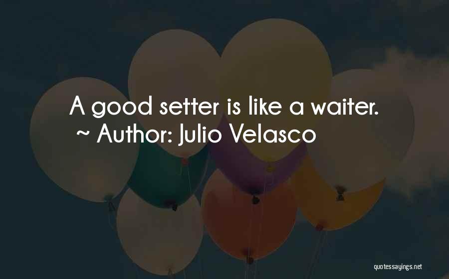 Julio Velasco Quotes: A Good Setter Is Like A Waiter.