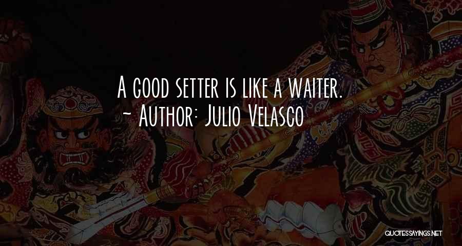 Julio Velasco Quotes: A Good Setter Is Like A Waiter.