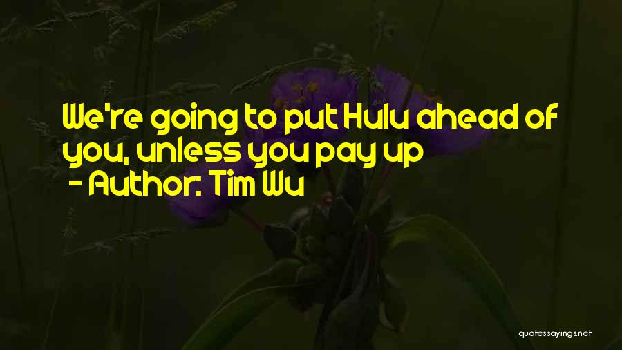 Tim Wu Quotes: We're Going To Put Hulu Ahead Of You, Unless You Pay Up