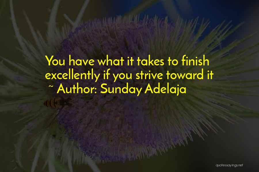 Sunday Adelaja Quotes: You Have What It Takes To Finish Excellently If You Strive Toward It