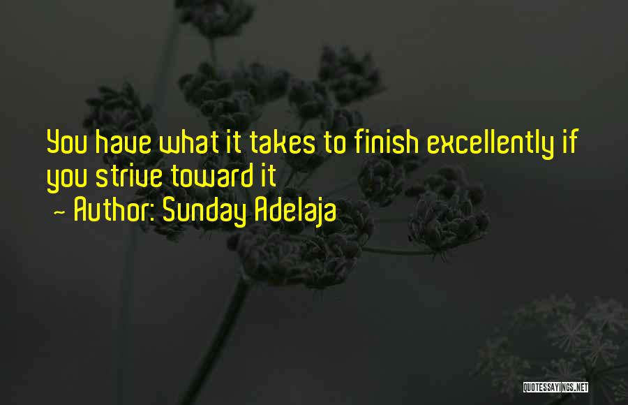 Sunday Adelaja Quotes: You Have What It Takes To Finish Excellently If You Strive Toward It
