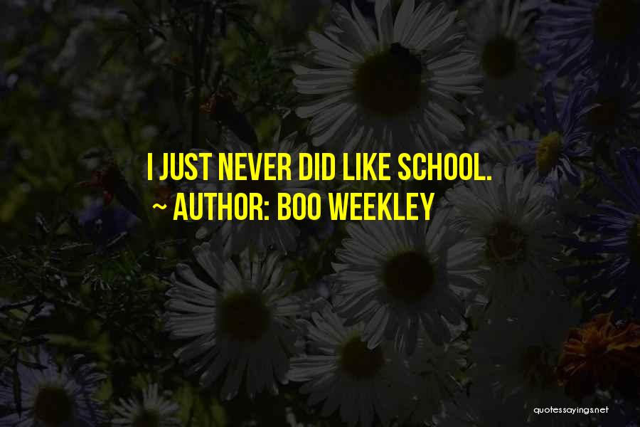 Boo Weekley Quotes: I Just Never Did Like School.