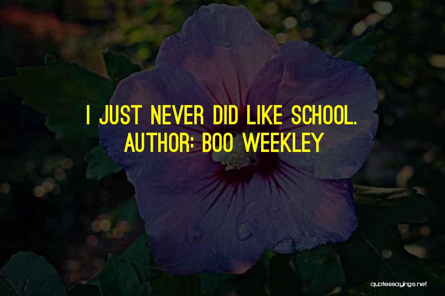 Boo Weekley Quotes: I Just Never Did Like School.