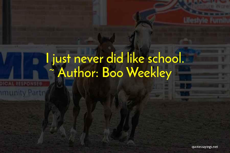 Boo Weekley Quotes: I Just Never Did Like School.