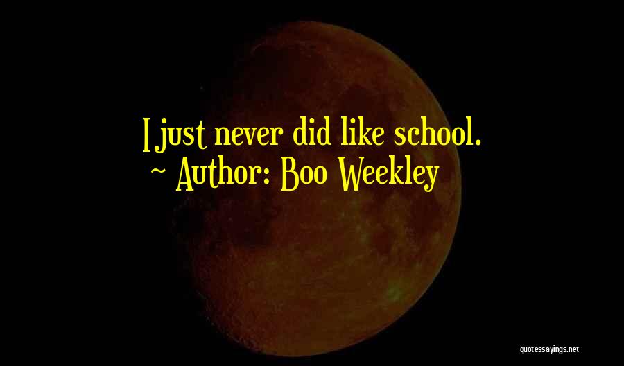 Boo Weekley Quotes: I Just Never Did Like School.