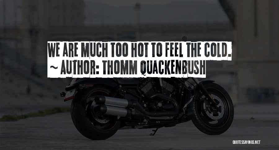Thomm Quackenbush Quotes: We Are Much Too Hot To Feel The Cold.