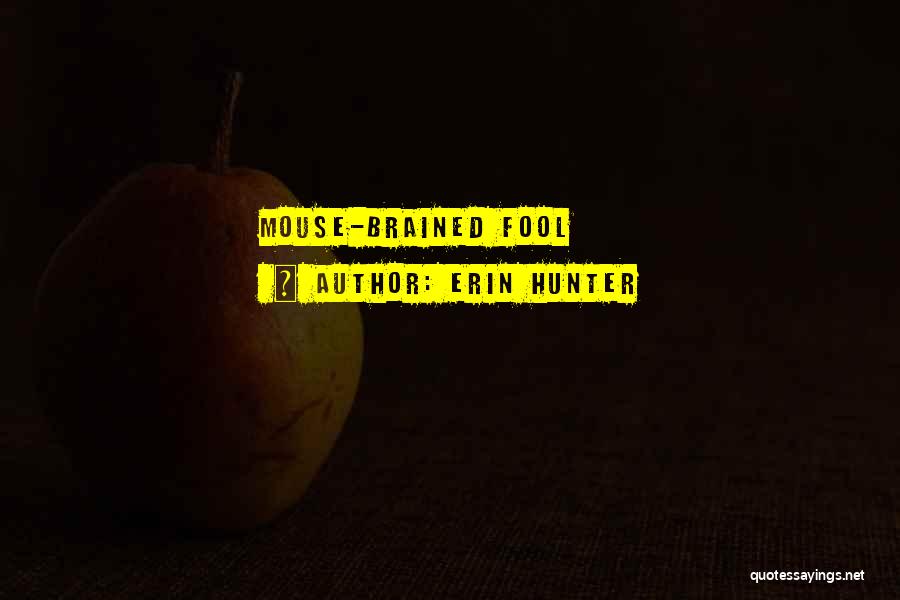 Erin Hunter Quotes: Mouse-brained Fool