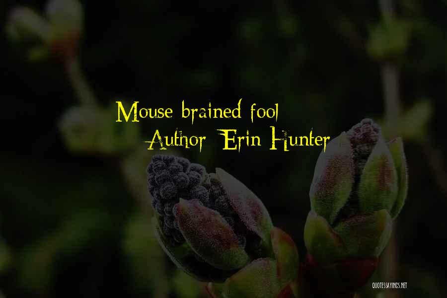 Erin Hunter Quotes: Mouse-brained Fool