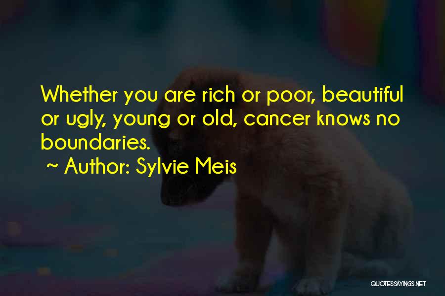 Sylvie Meis Quotes: Whether You Are Rich Or Poor, Beautiful Or Ugly, Young Or Old, Cancer Knows No Boundaries.