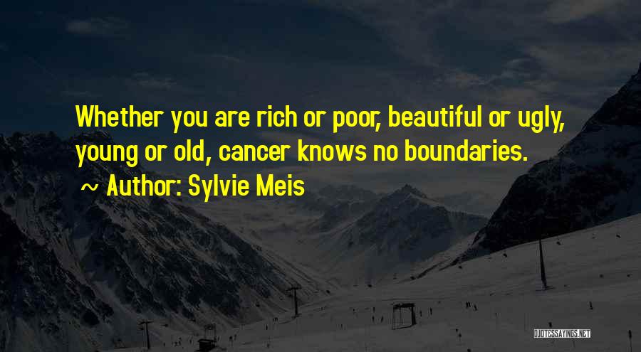 Sylvie Meis Quotes: Whether You Are Rich Or Poor, Beautiful Or Ugly, Young Or Old, Cancer Knows No Boundaries.