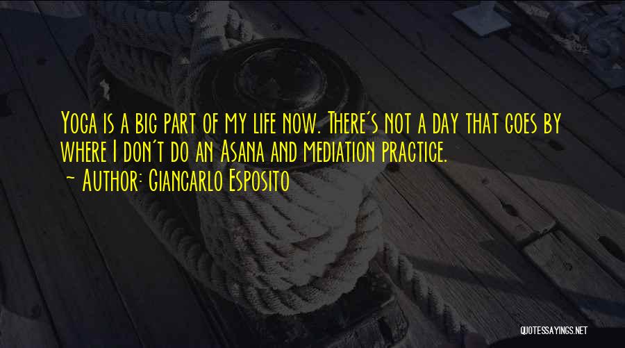 Giancarlo Esposito Quotes: Yoga Is A Big Part Of My Life Now. There's Not A Day That Goes By Where I Don't Do