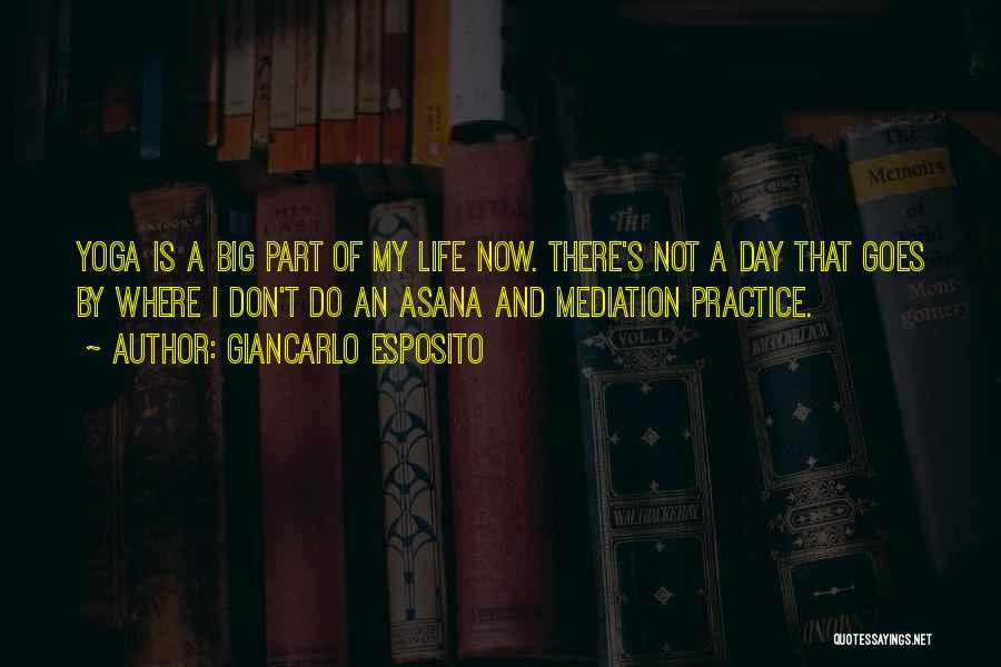 Giancarlo Esposito Quotes: Yoga Is A Big Part Of My Life Now. There's Not A Day That Goes By Where I Don't Do