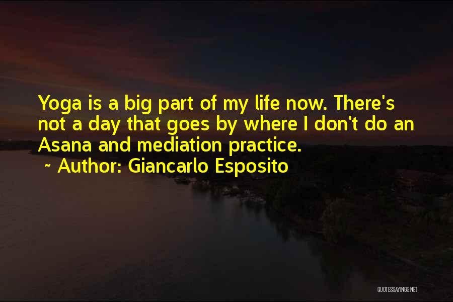 Giancarlo Esposito Quotes: Yoga Is A Big Part Of My Life Now. There's Not A Day That Goes By Where I Don't Do