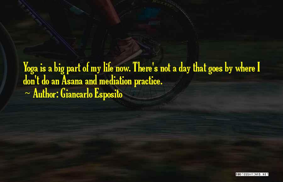 Giancarlo Esposito Quotes: Yoga Is A Big Part Of My Life Now. There's Not A Day That Goes By Where I Don't Do