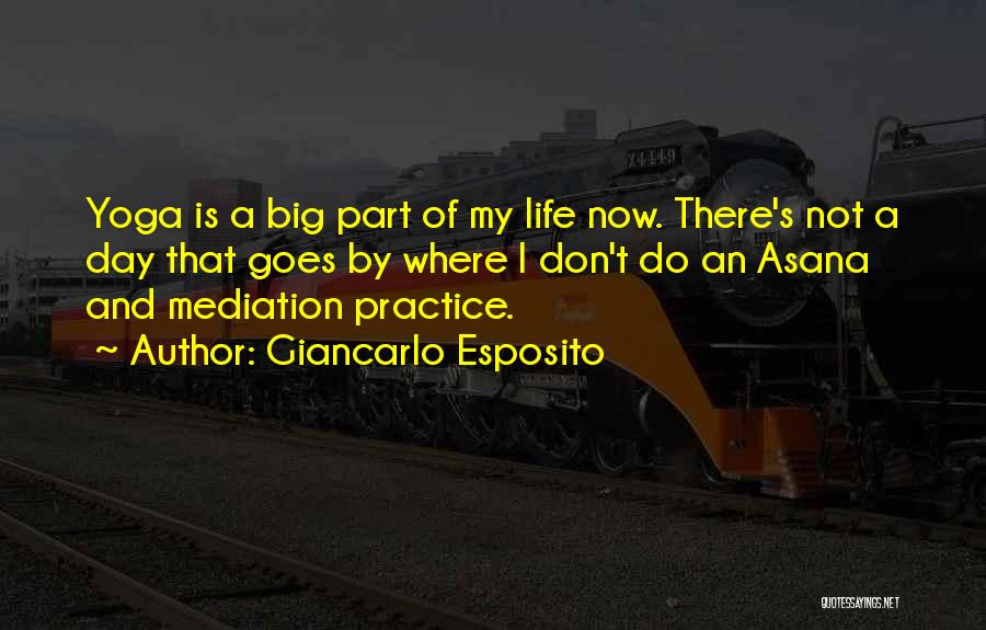 Giancarlo Esposito Quotes: Yoga Is A Big Part Of My Life Now. There's Not A Day That Goes By Where I Don't Do