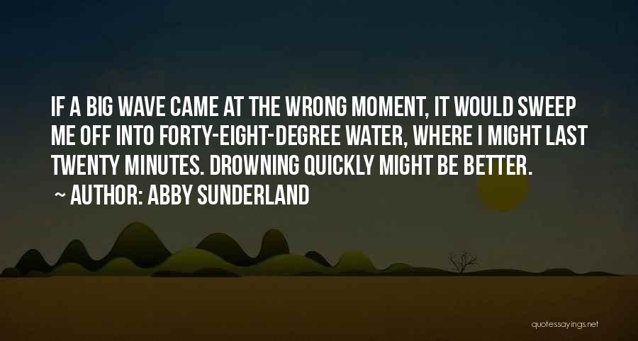 Abby Sunderland Quotes: If A Big Wave Came At The Wrong Moment, It Would Sweep Me Off Into Forty-eight-degree Water, Where I Might