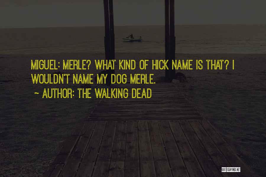 The Walking Dead Quotes: Miguel: Merle? What Kind Of Hick Name Is That? I Wouldn't Name My Dog Merle.