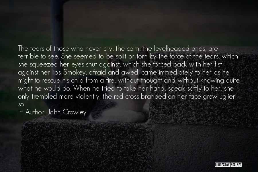 John Crowley Quotes: The Tears Of Those Who Never Cry, The Calm, The Levelheaded Ones, Are Terrible To See. She Seemed To Be