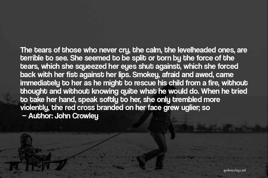 John Crowley Quotes: The Tears Of Those Who Never Cry, The Calm, The Levelheaded Ones, Are Terrible To See. She Seemed To Be