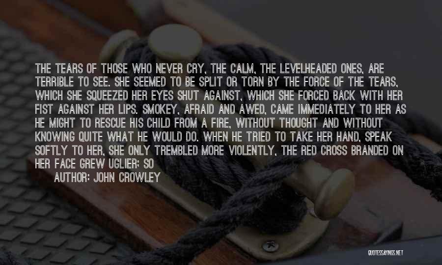 John Crowley Quotes: The Tears Of Those Who Never Cry, The Calm, The Levelheaded Ones, Are Terrible To See. She Seemed To Be