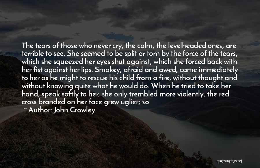 John Crowley Quotes: The Tears Of Those Who Never Cry, The Calm, The Levelheaded Ones, Are Terrible To See. She Seemed To Be