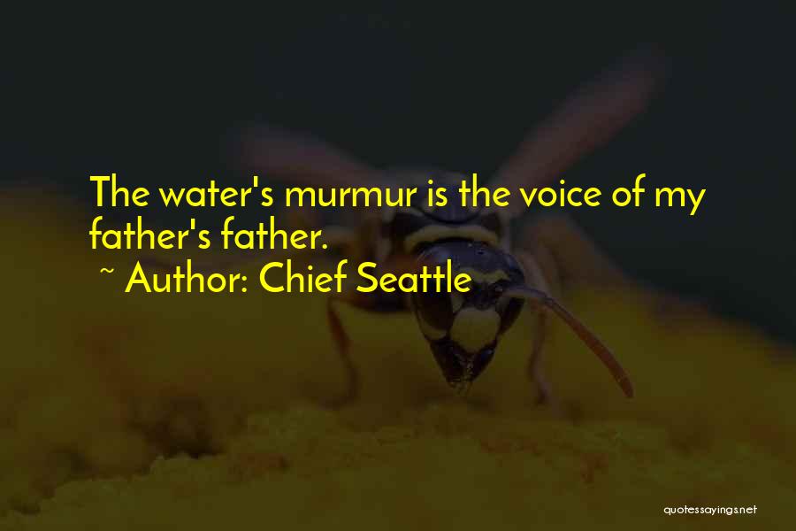 Chief Seattle Quotes: The Water's Murmur Is The Voice Of My Father's Father.