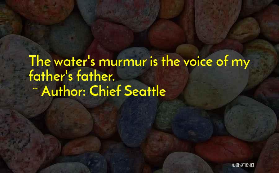 Chief Seattle Quotes: The Water's Murmur Is The Voice Of My Father's Father.