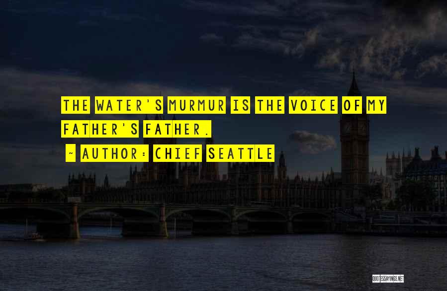 Chief Seattle Quotes: The Water's Murmur Is The Voice Of My Father's Father.