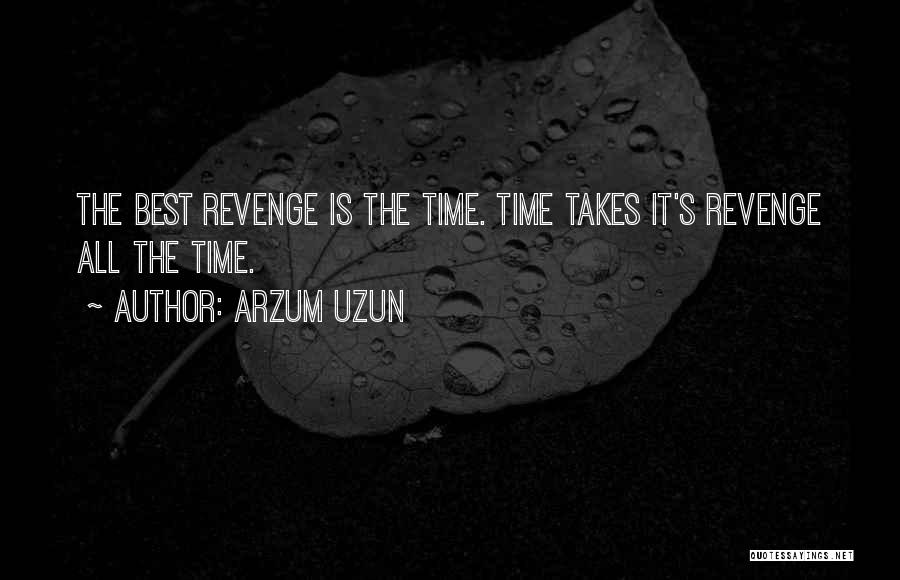 Arzum Uzun Quotes: The Best Revenge Is The Time. Time Takes It's Revenge All The Time.