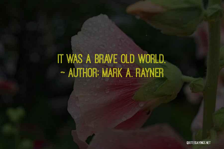 Mark A. Rayner Quotes: It Was A Brave Old World.