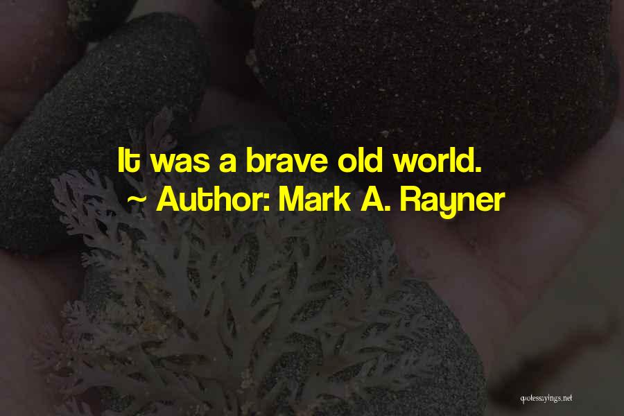 Mark A. Rayner Quotes: It Was A Brave Old World.