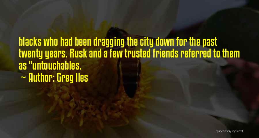 Greg Iles Quotes: Blacks Who Had Been Dragging The City Down For The Past Twenty Years. Rusk And A Few Trusted Friends Referred