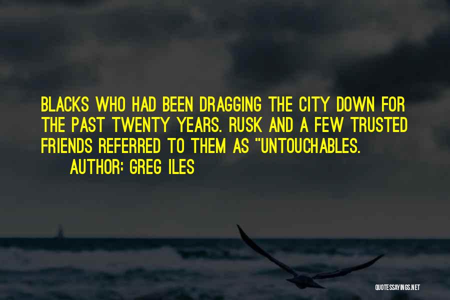 Greg Iles Quotes: Blacks Who Had Been Dragging The City Down For The Past Twenty Years. Rusk And A Few Trusted Friends Referred
