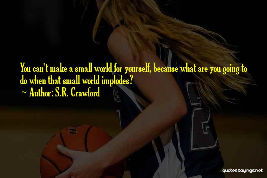 S.R. Crawford Quotes: You Can't Make A Small World For Yourself, Because What Are You Going To Do When That Small World Implodes?