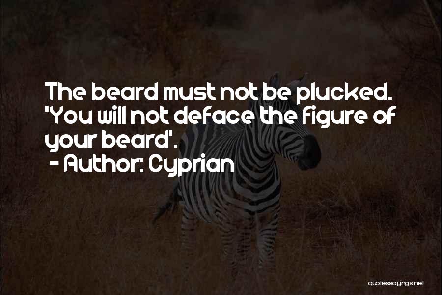 Cyprian Quotes: The Beard Must Not Be Plucked. 'you Will Not Deface The Figure Of Your Beard'.