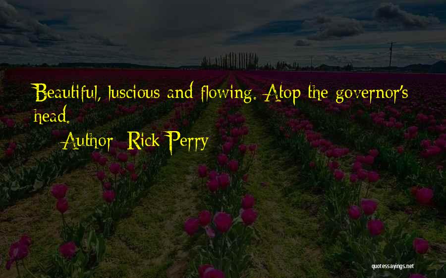 Rick Perry Quotes: Beautiful, Luscious And Flowing. Atop The Governor's Head.