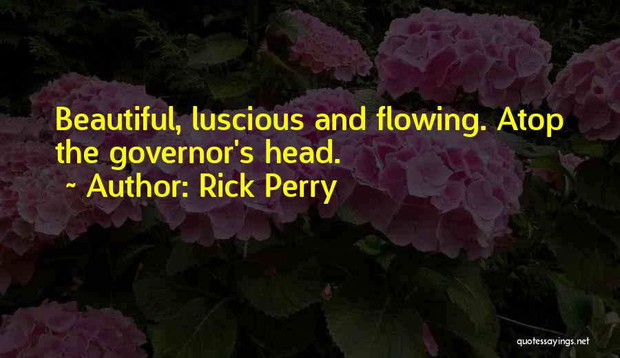 Rick Perry Quotes: Beautiful, Luscious And Flowing. Atop The Governor's Head.
