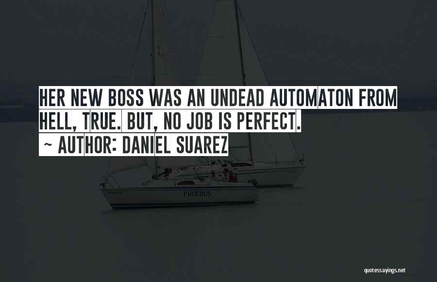 Daniel Suarez Quotes: Her New Boss Was An Undead Automaton From Hell, True. But, No Job Is Perfect.