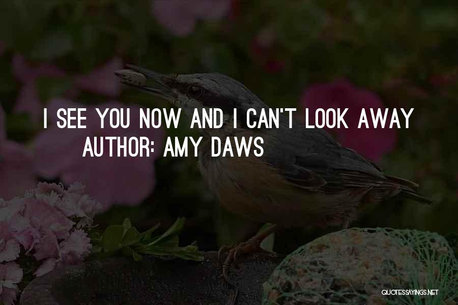 Amy Daws Quotes: I See You Now And I Can't Look Away