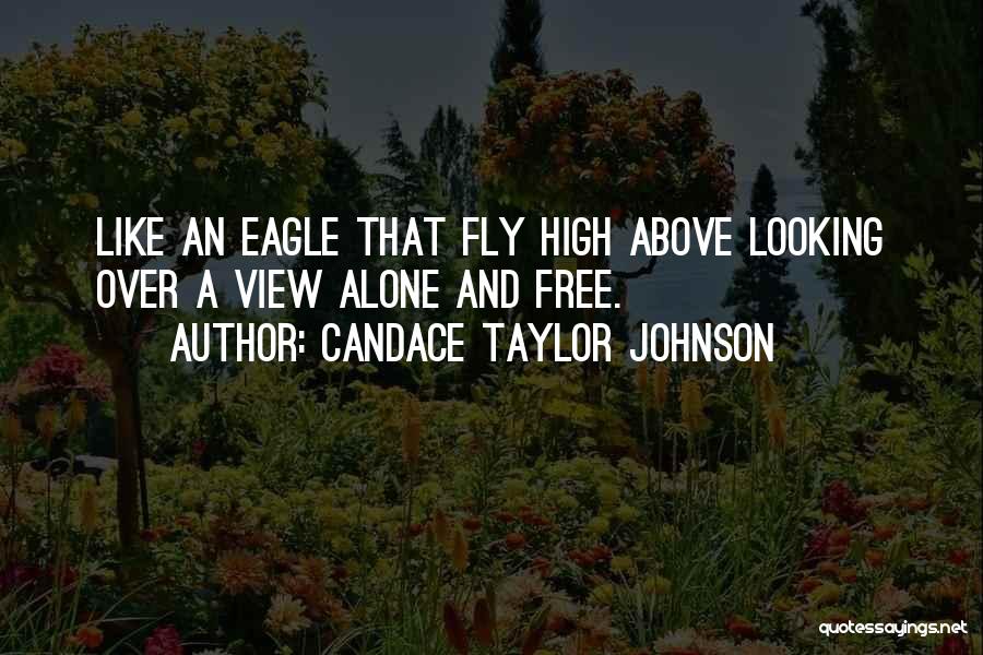 Candace Taylor Johnson Quotes: Like An Eagle That Fly High Above Looking Over A View Alone And Free.